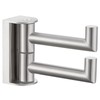Angle Simple Swivel Towel Double Hook, Brushed Nickel Bathroom Hook