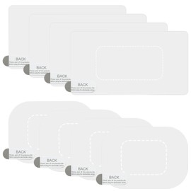 CATOR Pack of 8 Windscreen Dashcam Stickers, Transparent Stickers, Durable and Reusable Electrostatic Film, Weatherproof Car Sticker for Attaching Dash Cams