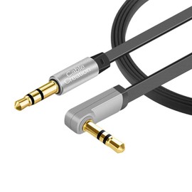 3.5mm Aux Cable, CableCreation 3.5mm Auxiliary Stereo Audio Cables Slim and Soft Aux Cord Compatible with Headphones, iPods, iPhones, iPads, Home/Car Stereos & More ([1-Pack] 6 Feet, Space Grey)