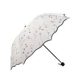 JIAHG Folding Sun Umbrella, Portable UV Protection Umbrella Ladies Sun Parasols Windproof Strong Compact Umbrella Summer UPF 50+ Fishing Golf Travel Sun Rain Umbrellas for Women Girls