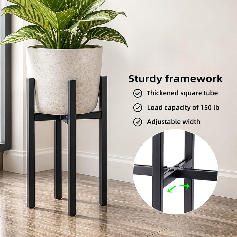 Adjustable Metal Plant Stand Indoor, Expandable 9 to 15 Inch