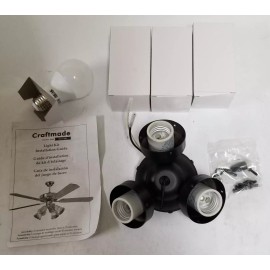 Craftmade NEW Craftmade 3 Light Universal Fan Light Kit Olde Bronze F300-OB-LED