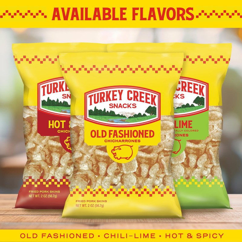 Turkey Creek Old Fashioned Chicharrones, Fried Pork Rinds - Original