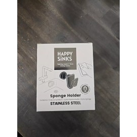 HAPPY SiNKS Magnetic Kitchen Sink Sponge Holder Stainless Steel New