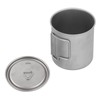 Outdoor Drinking Cup with Foldable Handle Titanium Mug with Lid