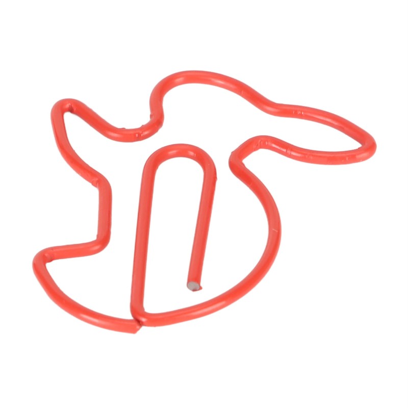 100 Pcs Rabbit Shaped Paper Clip Creative Cute Cartoon Animal
