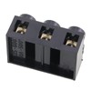 KKUANG 2PCS Double Row 3-Position Terminal Block, 500V 60A, Black,