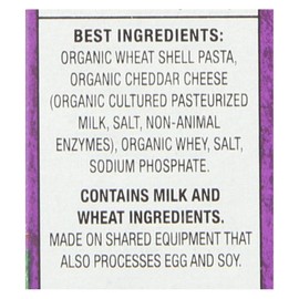 Annies Homegrown Organic Grass Fed Shells and White Cheddar Macaroni and Cheese, 6 Ounce (Pack of 12)