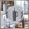 Vacuum Insulated Tumbler with Handle and Straw 40oz - Gray