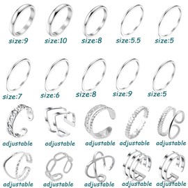 Palotay 20pcs Gold Rings Set for Women Stackable Rings Set Boho Knuckle Rings Gold Vintage Rings Set Stacking Rings Gold Plated Rings Golden Rings Open Rings Set Butterfly Rings Gold Snake Rings