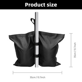 4 Pack Gazebo Weights Bags, 35 x 35cm weights for Gazebo Legs, Heavy Duty Secure Feet Bags with Velcro Straps for Canopy for Pop up Canopy Tent Sun Shades, Sun Umbrella, Trampolines Weight Feet Bag