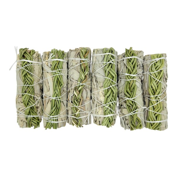 Premium White Sage and Sweet Grass Smudge Stick Bundle –