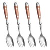 4 Pcs Sporks Set Stainless Steel Salad Spoons with Bakelite