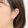 Four Leaf Clover: Ma764 Pearl, Cubic Zirconia Earrings, For One