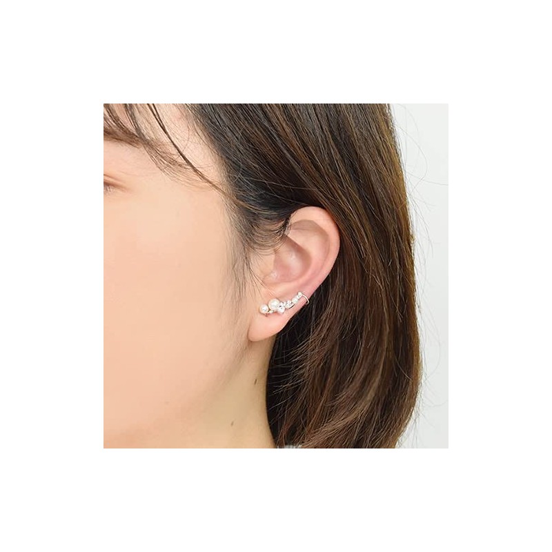 Four Leaf Clover: Ma764 Pearl, Cubic Zirconia Earrings, For One