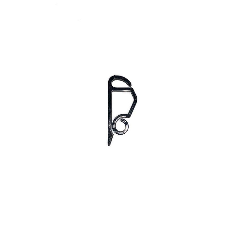 Concept4u 50 Black External Light Gutter Hooks Christmas Decoration Home