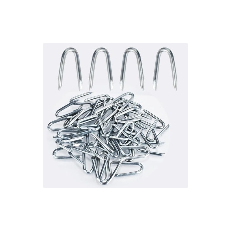 Galvanized U-Shaped Fence Staples, 1-1/4 inch, 50 Pieces (55, 3CM)