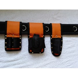 Scaffolding Orange Visible Nylon Padded Tool Belt with Mobile Holder