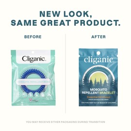 Cliganic 50 Pack Mosquito Repellent Bracelets for Adults & Kids - Natural DEET-Free Bands, Individually Wrapped