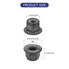 sourcing map M6x1mm Flange Nylon Insert Lock Nuts, 50Pcs Carbon
