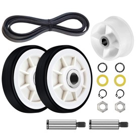 12001541 303373K Dryer Drum Roller Kit, WP33002535 Drum Belt, 6-3700340 Dryer Idler Pulley Upgrade,15 Years Warranty, Fit for Maytag Crosley Kenmore Dryer, Replace 303373,306508VP,33001783,33002535