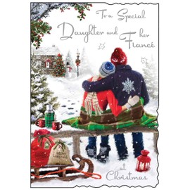 Jonny Javelin Daughter and Fiance Christmas Card Festive Cuddle