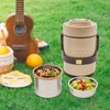 CeRaBuRET 3-Tier Sealed Stackable Food Box for Daily Office Meals,