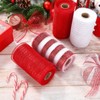 4 Rolls Mesh Ribbon, Metallic Foil Mesh Ribbon Metallic Mesh