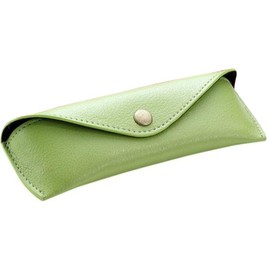 ALASSIO 2685 Brillen-Etui aus echtem Leder, Etui für Brillen und Sonnenbrillen, Lederetui mit Klappverschluss und einem Druckknopfverschluss aus Metall, Ledercase, klein, rosa, ca. 16 x 5,5 x 3 cm