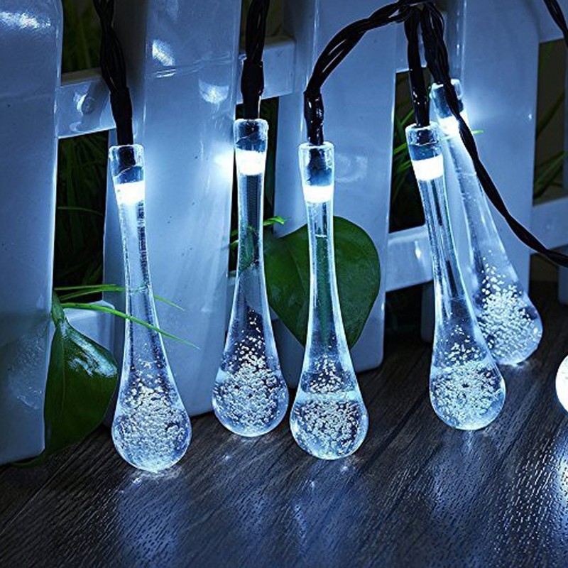 DINOWIN - Luces solares de gota, gota de agua, luces