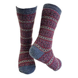 Tey-Art Alpaca Wool Designer Socks are Cozy, Warm & Colorful - Alhambra Charcoal M