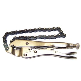 Locking Chain Clamp Oil Filter Remover Pipe Vise Clamp 19" Chain Pulley Holder