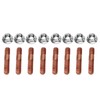 8 Pcs M8 1.25 Threaded Turbo Studs Kit 8mm Metal