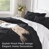 Andency Black Pinch Pleat Comforter Full(79x90Inch), 3 Pieces(1 Pintuck Comforter