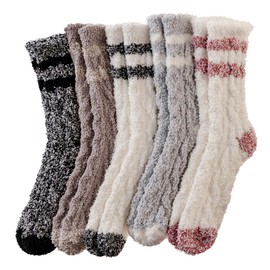 DoSmart Fuzzy Socks For Women Slipper Warm Fluffy Soft Winter Cozy Plush Cabin Sleep Christmas Home Socks(Color C)