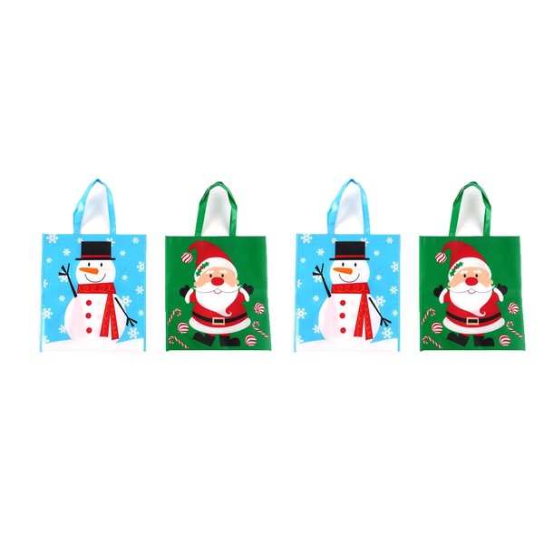 FLOMO Christmas Non Woven Printed Tote Bags, 14.25" X 15.5"