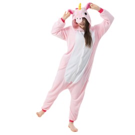 Katara 1744 Unicorn Onesie Costume, Fairy Tale, Party, Carnival Costume, Fantasy in Pink, Fancy Dress, Sleepsuit, Pyjamas, Jogging Suit, Cosplay, Animal Costume