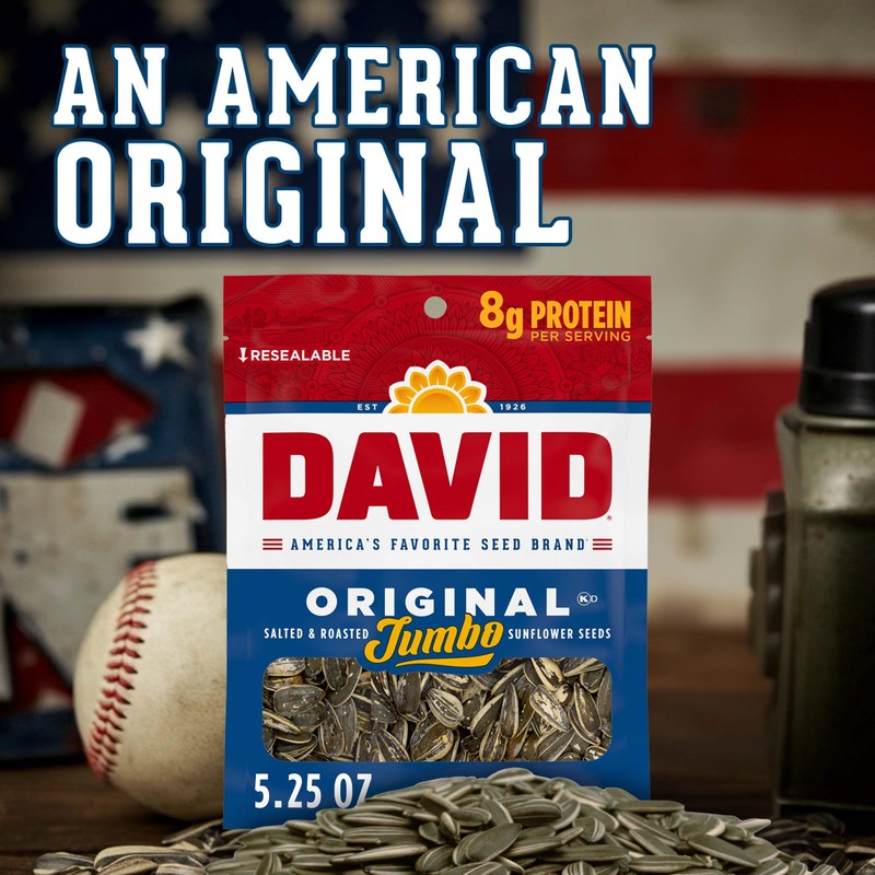 DAVID Sunflower Seeds, Original Flavor, Stocking Stuffer, 5.25 oz.