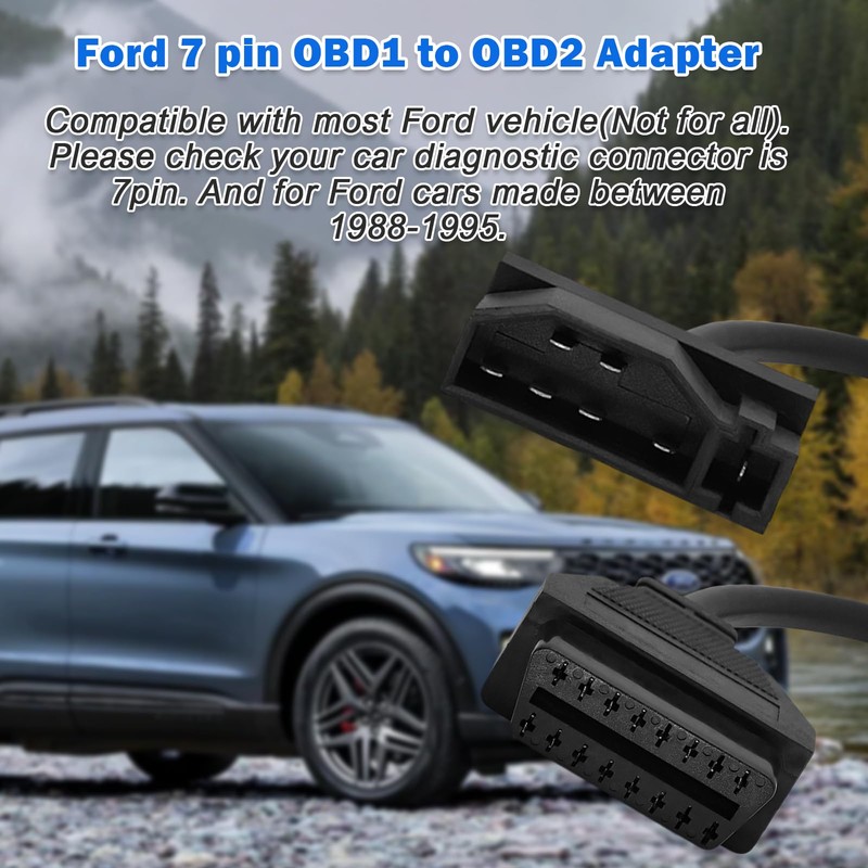 AMHTDOL OBD Adapter, Fit for Ford 7 Pin Obd1 to