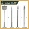 4-Piece SDS Max Chisel Set, 12-Inch Rotary Hammer Chisels