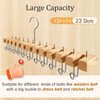 Wooden Belt Hanger for Closet 2-in-1 Wall Mount Belt Organizer