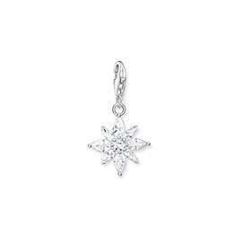 THOMAS SABO Charm Club 925 Sterling Silver Flower Charm White Stones 1863-051-14, Sterling Silver, Not applicable
