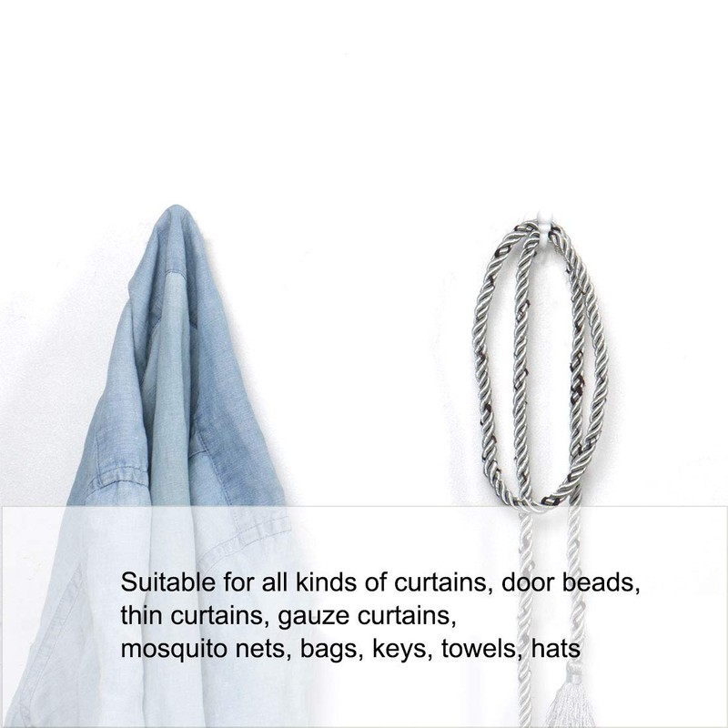 sourcing map 2pcs Curtain Tieback Hooks, Stainless Steel Tassel Curtain