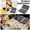 BENECREAT 30Pcs Gem Jars Leather Jewelry Display Case, 8.6x5.1x2.5 Inch