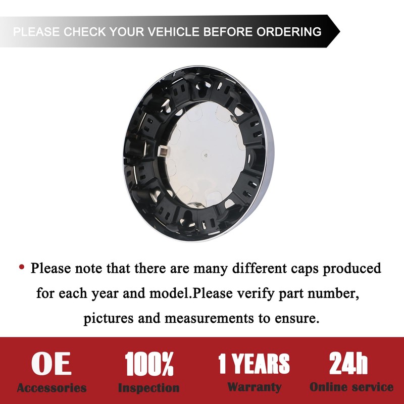 TQPONLY Chrome Front Dually Wheel Center Cap | Compatible with