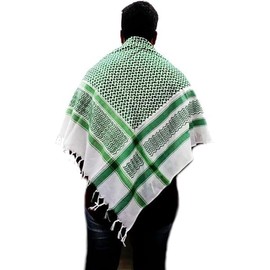 THE HOME DECOR Shemagh Tactical Desert Head Neck Scarf 100% Cotton Keffiyeh Shemagh Original Scarf Kufiya Arafat Men & Women