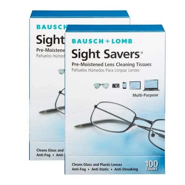 Bausch & Lomb Sight Savers Lens Cleaning 200 Tissues, 200