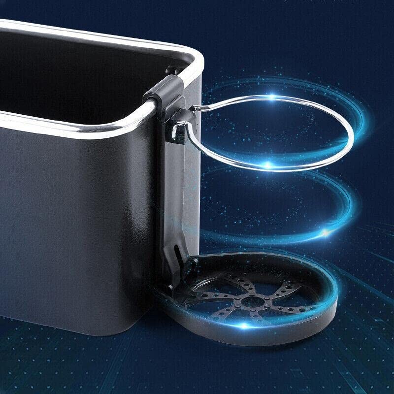 AIMALL Armrest Storage Box with Cup Holder, Tissue Box, Drawer