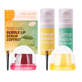 Lip Care Set, MKNZOME Set Lip Balm and Lip Scrub Lip Mask Lip Care for Day Night Lip Care, Reduce Lip Lines & Wrinkles