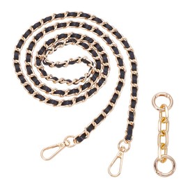 UNICRAFTALE 1.23m Purse Extender Chains Golden Chain Purse Extension Replacement for Handbags with Double Alloy Spring Gate Rings for Purse Bag Making Supplies Accessories